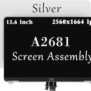 (Silver) MacBook Air M2 2022 13inch A2681 Screen Replacement | Complete LCD screen Replacement 13inch M2  | M2 Air Screen 13inch 2022 (Silver) color