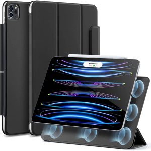 iPad Air 13Inch Case M2 2024 & iPad Pro 12.9 Case 6th/5th/4th Gen (Black)