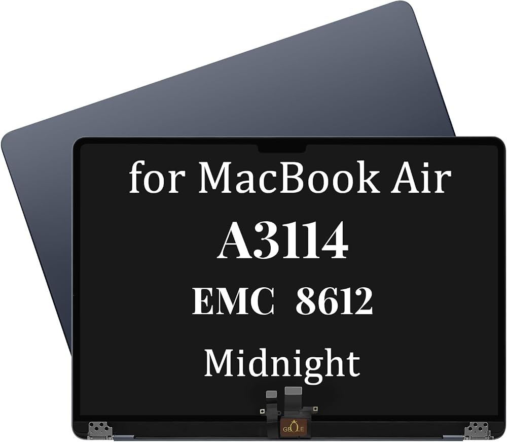 (Midnight) MacBook Air M3 15inch A3114 Screen Replacement 2024 | Complete LCD Screen Replacement A3114 Midnight color