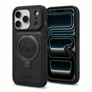 iPhone 17 Pro Max Case| Genuine Leather Original Santa Barbara Polo Club Knight Case | Black Color