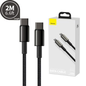 Baseus Tungsten Gold Fast Charging Data Cable USB Type-C to Type-C 100W 2M - Black