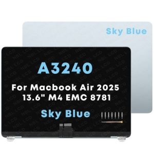 (Sky Blue) MacBook Air M4 13inch A3240 Screen Replacement 2025 | Complete LCD Screen Replacement A3240 Sky Blue color